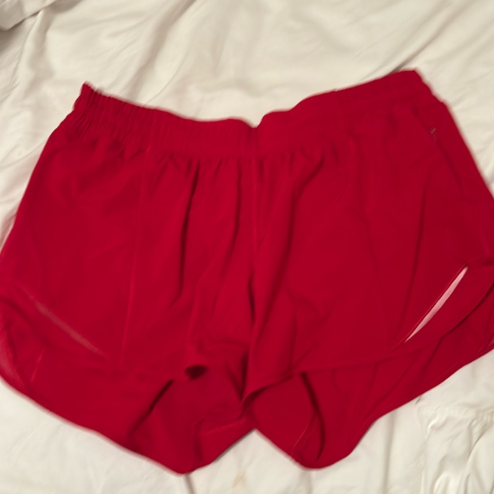 LULULEMON never worn red shorts